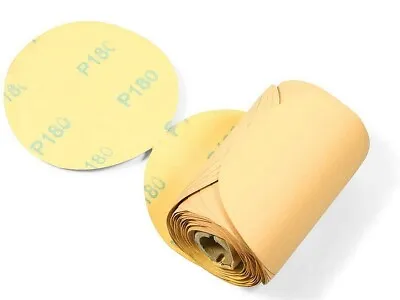 6 In PSA Sanding Disc Sandpaper 100 Roll Sticky Back 180 Grit Adhesive DA Sander • $28.39