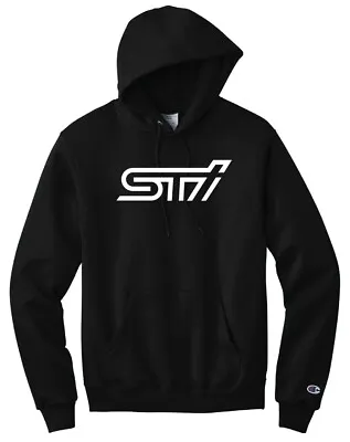 Subaru Black Sti Logo Hooded Hoodie Sweatshirt Sti WRX NEW Racing JDM New  • $84.29