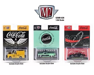 M2 Machines 2024 A38 Assortment Coca Cola Set Of 3 Cars 52500-A38 1/64 • $36.99
