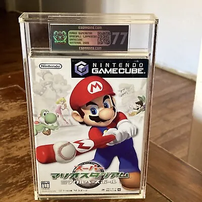 SUPER MARIO STADIUM Miracle Baseball Gamecube Nintendo ESPORTS Graded ESG 77 CIB • $99.99