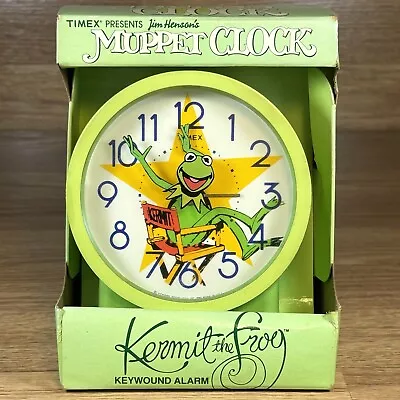 Vintage 1982 Kermit The Frog Timex Alarm Clock Original Green Plastic New In Box • $39.99