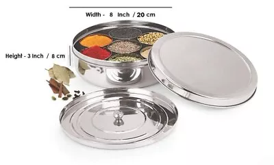 Spice Box Stainless Steel Masala Box Masala Dabba Spice Container Spice Box • $29.99