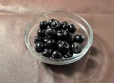 32 Bakelite 15mm Large Jet Black Round Shank Buttons • $9.99