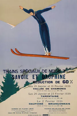 366757 Savoie Et Dauphine Vintage Ski Art Decor Wall Print Poster • $29.95