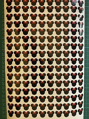 Minnie Mouse Head Vinyl Decals Stickers Crafts 1 Sheet. Approx 140 • £3.80