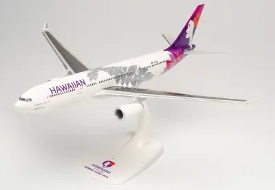 New! Herpa 613408 Hawaiian Airlines Airbus A330-200 N360A - 1:200 Snap-fit Model • $41.90