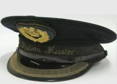 BRITISH RAILWAYS STATION MASTER`S PEAKED CAP REPLICA . Available All Sizes • £126.41