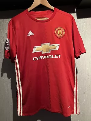 Manchester United Shirt Medium Red Home Kit 2016/17 Adidas Anthony Martial 11 D9 • £18