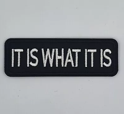 IT IS WHAT IT IS Harley Davidson Motorcycle Vest Embroidered Patches Iron Sew On • $8.03