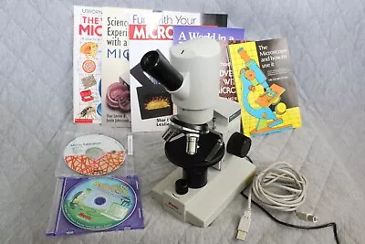 Motic DM52 Digital Microscope Bundle W/ Software Cds Books And Cables Working • $175