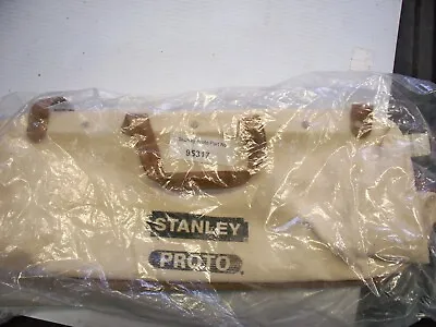 Stanley Proto Reinforced Canvas Mason Tool Bag Leather Handles And Straps   New • $70