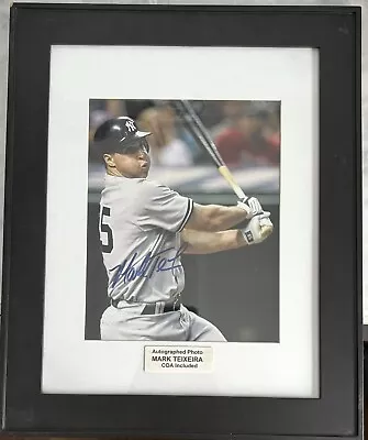 Mark Teixeira Signed Framed Photo W/ Star Authentic COA Auto New York Yankees • $50
