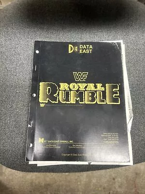 Data East ROYAL RUMBLE Pinball Machine Manual - Good Used Original • $24.99