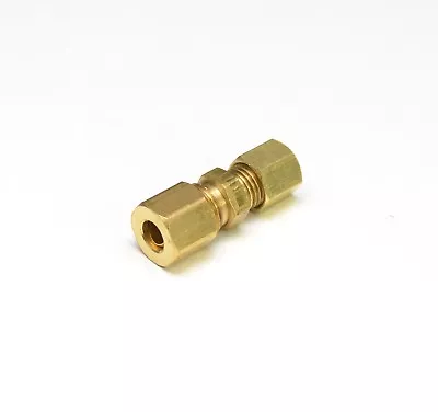 1/4- 3/16 OD Compression Copper Tube Union Straight Joiner Fitting Air Gas Water • $8.86