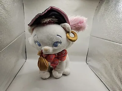 Disney Store Aristocats Marie White Cat 13  Pirate Hat Plush Stuffed Animal • $14.25