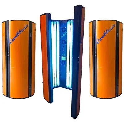 Caribbean 26 Tube Vertical Sunbed Cool Running Stand And Tan Low Running Costs  • £1900