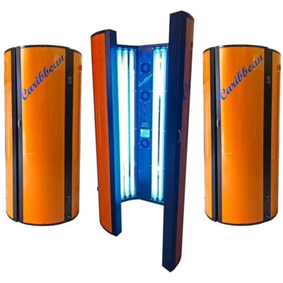 Caribbean 26 Tube Vertical Sunbed Cool Running Stand And Tan Low Running Costs  • £1900
