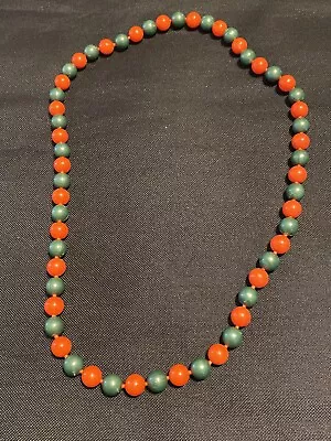 Vintage 30” Red And Green Pop Bead Necklace : Great For Christmas • $22