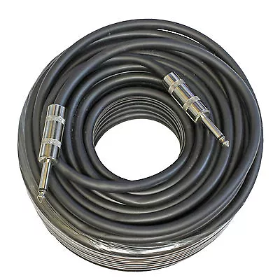 100' FT Foot FEET 14 GA Gauge 1/4 MONO PLUG Pro Audio PA DJ AMP TO SPEAKER CABLE • $39.82