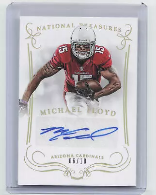 2014 Panini National Treasures #S-MF Michael Floyd Gold Auto #'d /10 • $24.95