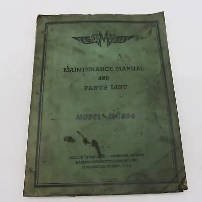 Marmon Herrington Model (M)804 Ford Truck Maintenance Manual Parts List 1957 • $31.49