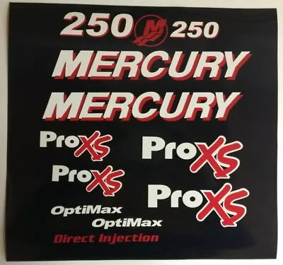 Mercury Optimax Pro Xs  Decals Pro XS Custom Stickers  Marine Vinyl  Free Ship • $74.99