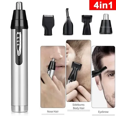 Electric Nose Hair Trimmer USB Rechargeable Men Shaver Ear Eyebrow Beard Clipper • $11.44