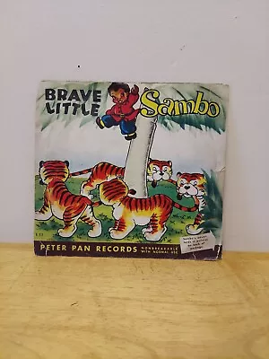 Vintage Peter Pan Record Brave Little Sambo 45RPM Record • $20