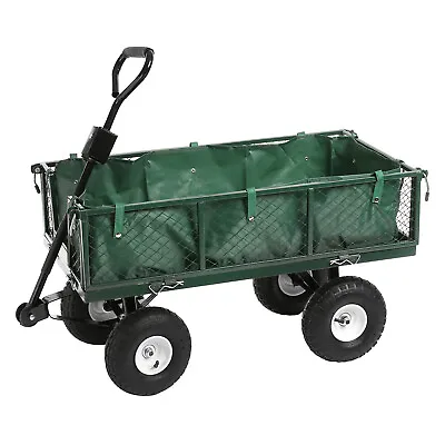 Heavy Duty Garden Trolley Cart Wheelbarrow Trailer Festival Truck Large 350kg • £67.99