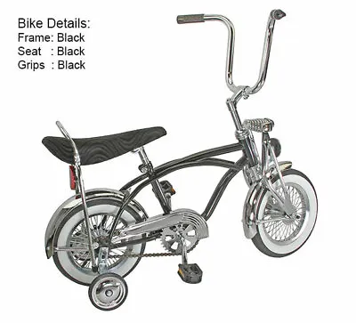 $938.99 • Buy New! 12  Genuine Vintage Lowrider 52 Spoke Bicycle In Black For Children.