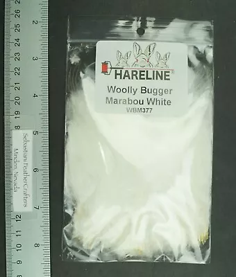 One Pack Hareline White Wooly Bugger Marabou • $5.99