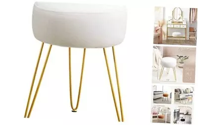  Vanity Stool White Vanity Stools For Makeup Room Round Ottoman Foot Beige • $44.42