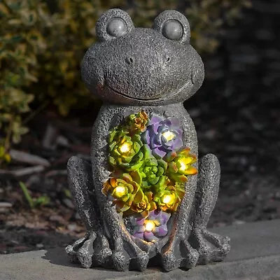 £13.95 • Buy Solar Powered Garden Statue Frog Night Light Lamp Garden Ornament LED Decoration