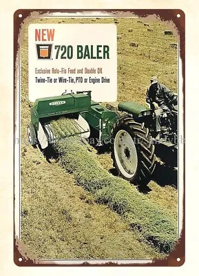 1971 OLIVER 720 BALER Tractor Barnyard Country Farm Metal Tin Sign Home Decor • $18.84