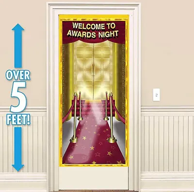 HOLLYWOOD RED CARPET Movie Awards Night SCENE SETTER Party Door/wall BACKDROP • £10.40