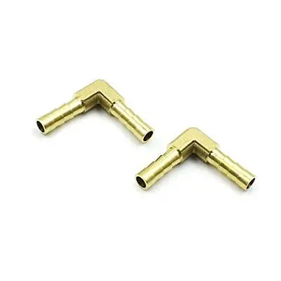 2 PCS Hose Barb Fitting 90 Degree L Right Angle Elbow Brass 6mm 1/4 Inch • $7.42