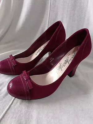 £19.99 • Buy MARKS & SPENCER  Court Shoes 3  Heel Ladies Womens Size 5.5 Deep Magenta PURPLE 