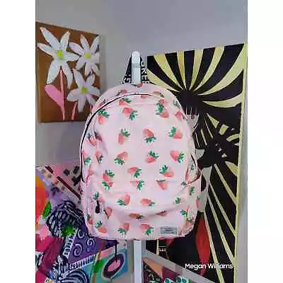 Lightweight School Bag Travel Backpack With Laptop Compartment Pink Strawberry • $12