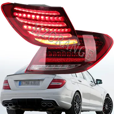 LED Rear Tail Lights Brake For Mercedes Benz W204 C250 C300 2007-2012 2013 2014 • $342.55