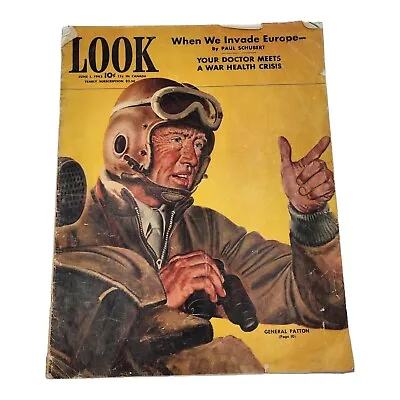 Look Magazine June 1 1943 WWII George Patton Frank Sinatra Betty Grable • $19.95
