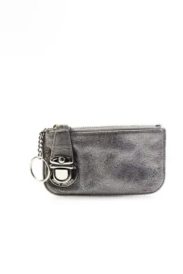 Marc By Marc Jacobs Womens Leather Key Chain Silver Metallic • $42.69
