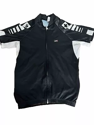 ASSOS Unisex Cycling Jersey M Black Short Sleeve Full Zip 3 Pockets Handmade • $23.99