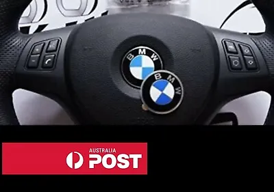 45mm BMW Car Blue Steering Wheel Badge Logo Emblem Decal E60 E39 F01 E36 E87 • $10.50