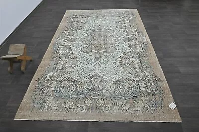 Oushak Turkish Vintage Rug 6x9 Kilim Rug Anatolian Handmade Boho Decor BEIGE • $200