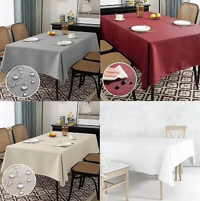 PEVA Vinyl Tablecloth With Flannel Backing Table Cover Waterproof Spill-Proof • $11.99