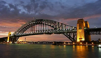  PRINT POSTER Sydney Bridge Photo Harbour Nsw  Photo  Australia Fits A0  Frame • $68.50