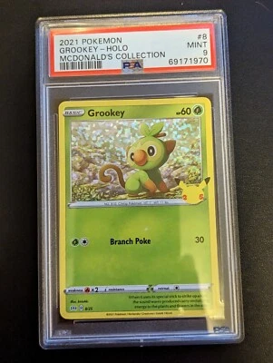 $14.99 • Buy 2021 Pokemon McDonalds Collection 25th Anniversary Grookey Holo #8 PSA 9 Mint