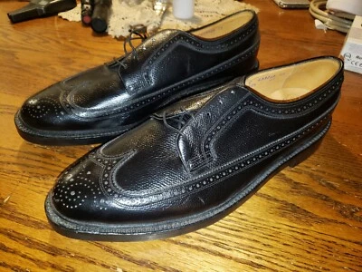 $249 • Buy Vintage! Men’s Florsheim Imperial 92604 -  V Cleat   Black 11.5 C  NEW