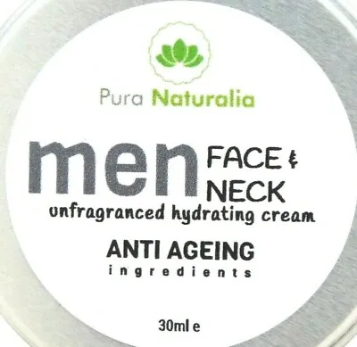 Anti Ageing Face Cream For MEN. Non Greasy Hydrating Cream- Vegan UK 30ml • £7.99