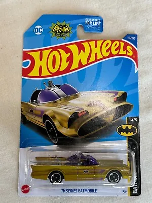 2022 Hot Wheels #131 TV Series Batmobile (gold) • $1.25